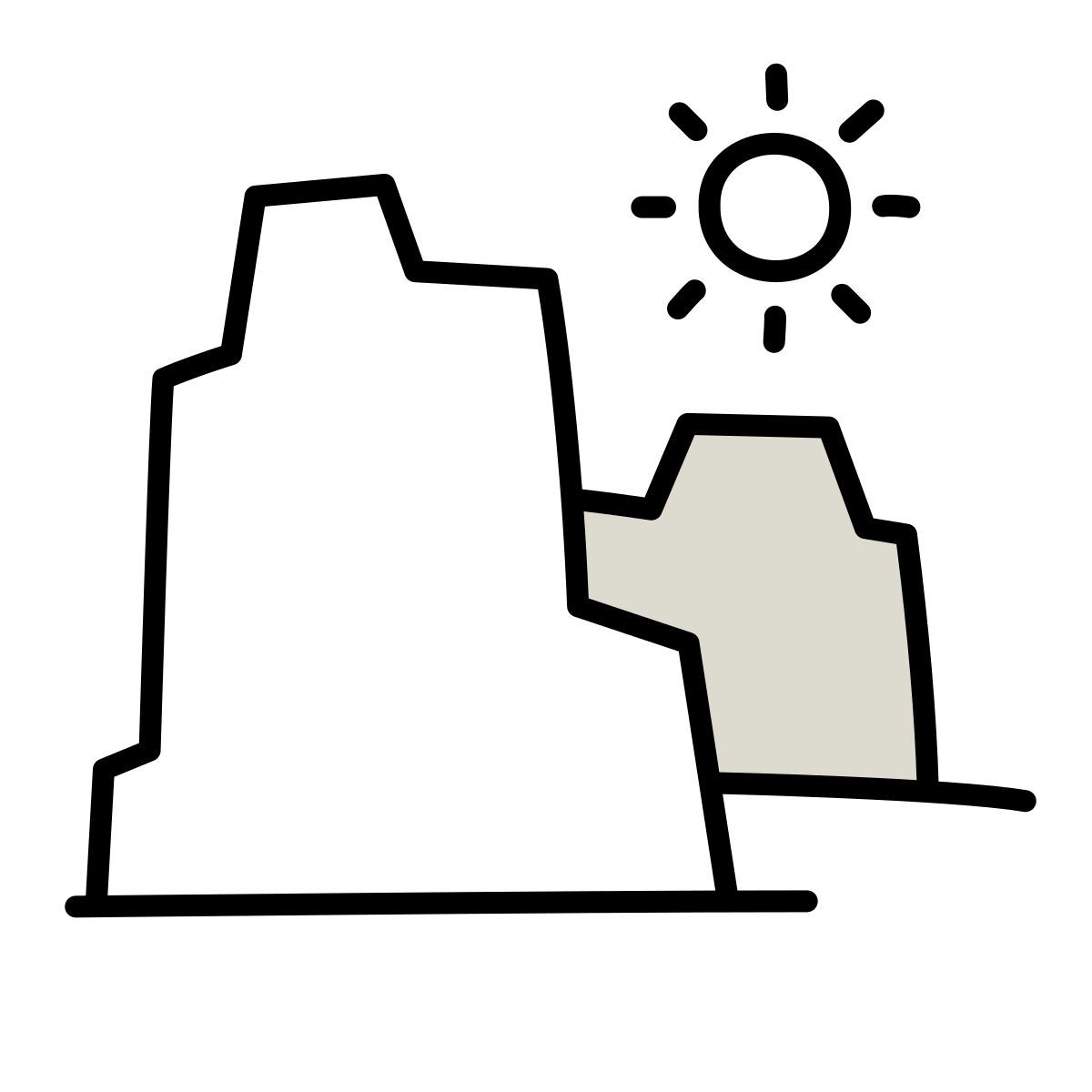 claude hand drawn style grand canyon icon