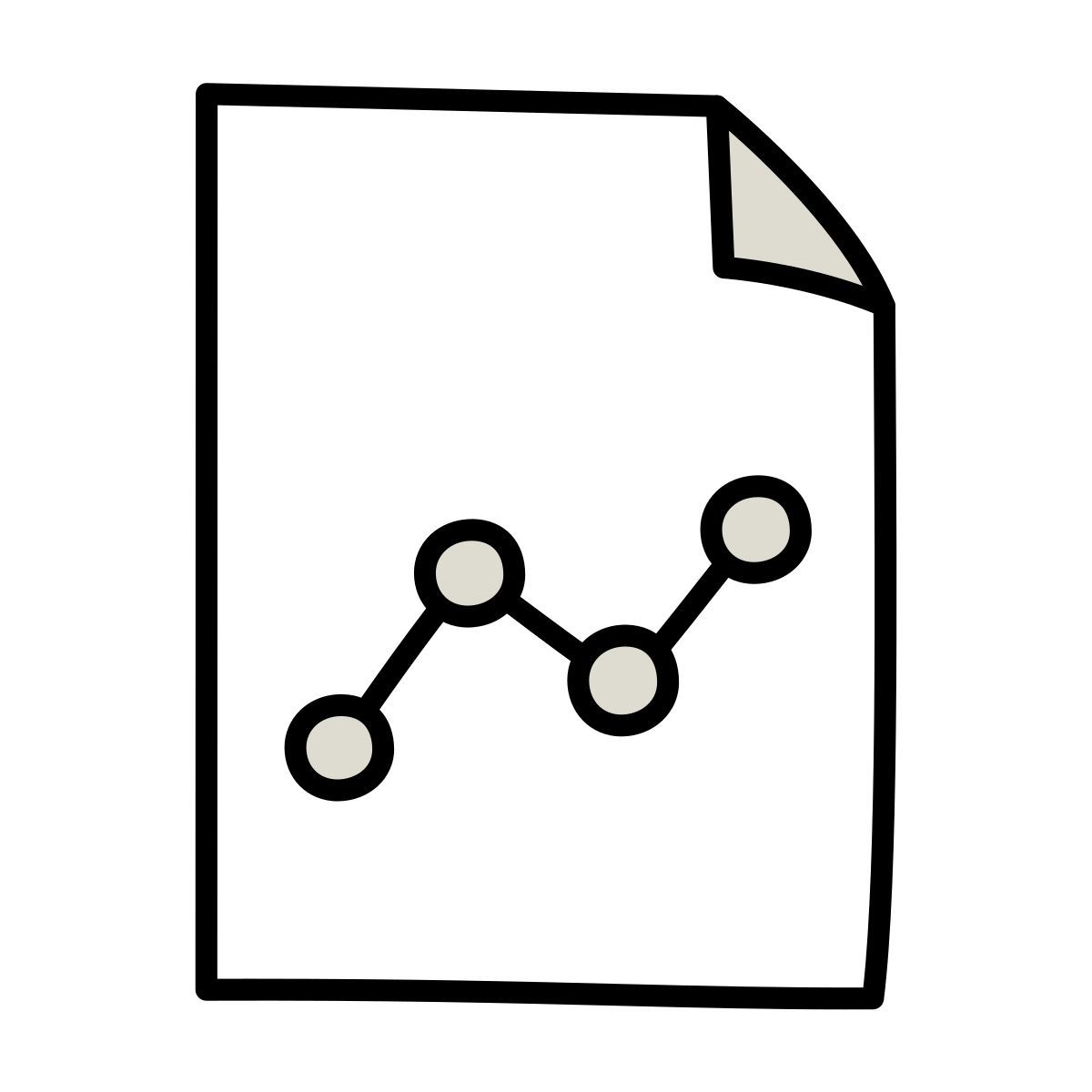 claude hand drawn Stil diagramm bericht Icon