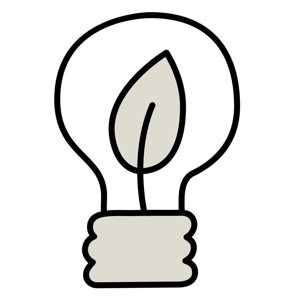 claude hand drawn style greentech icon