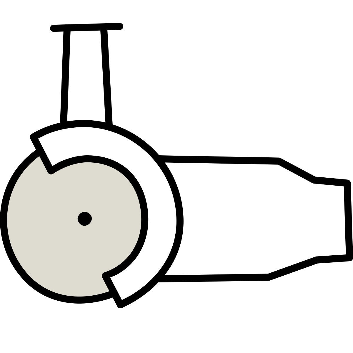 icon máquina de afiar claude hand drawn estilo