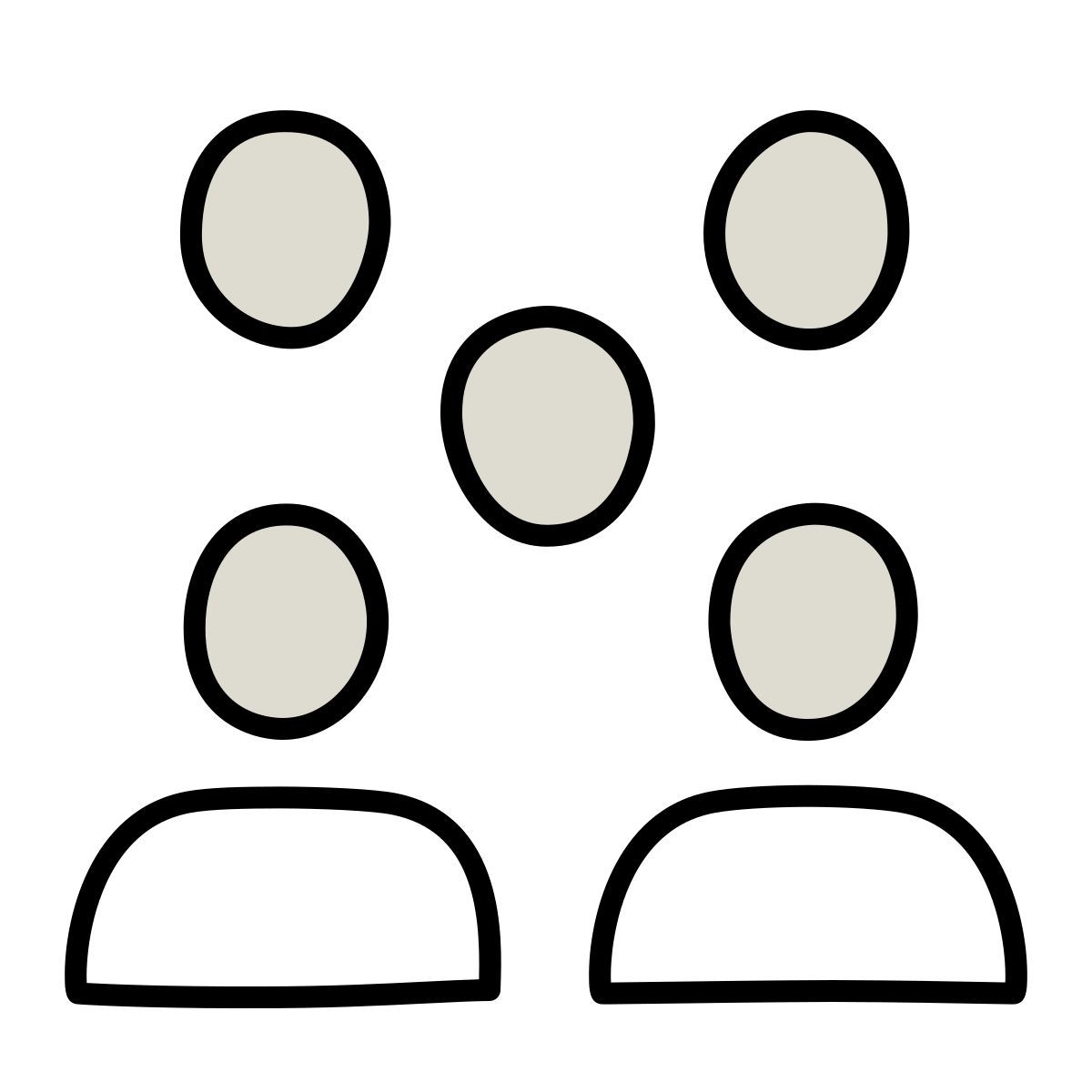 claude hand drawn style user groups icon