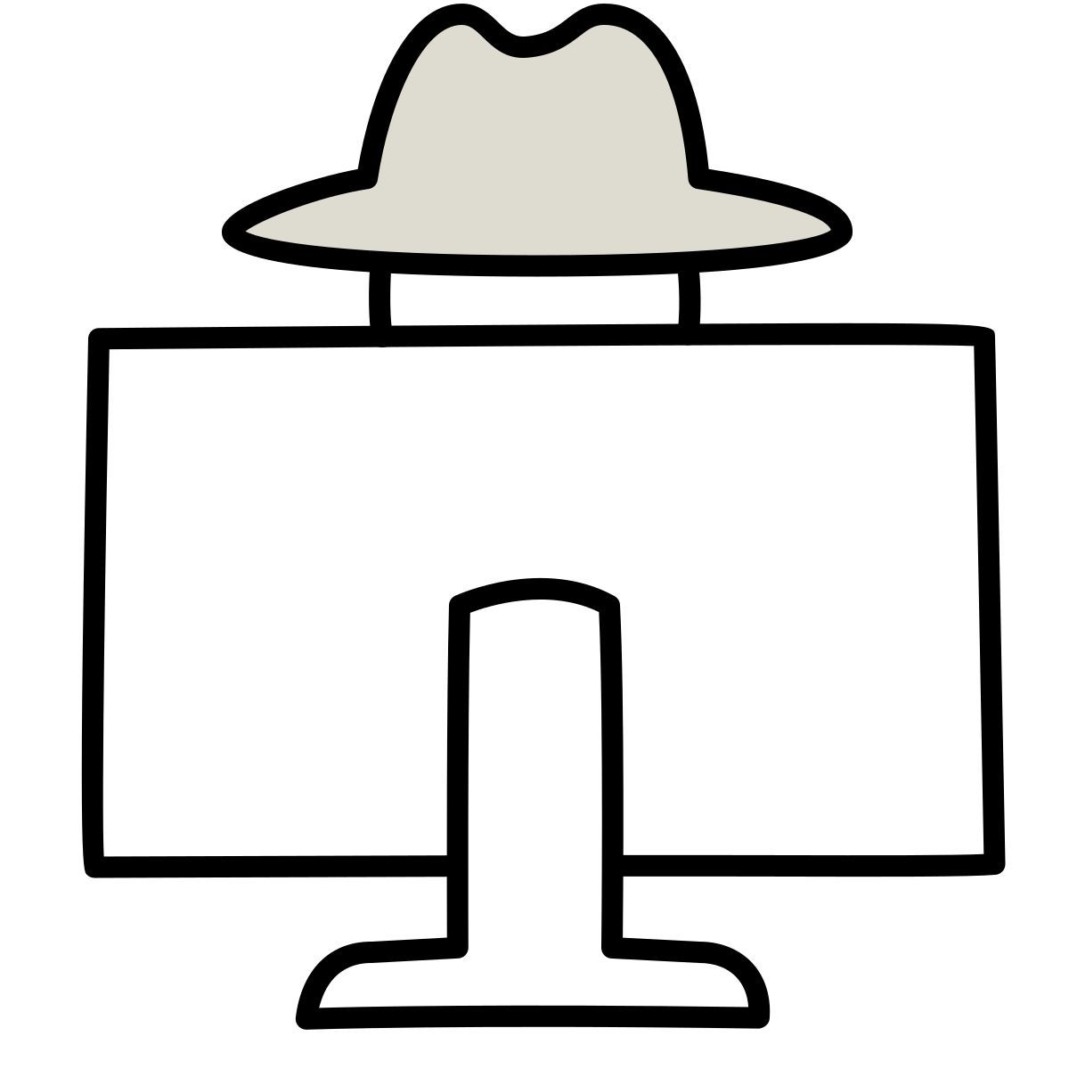 icon hacker claude hand drawn estilo
