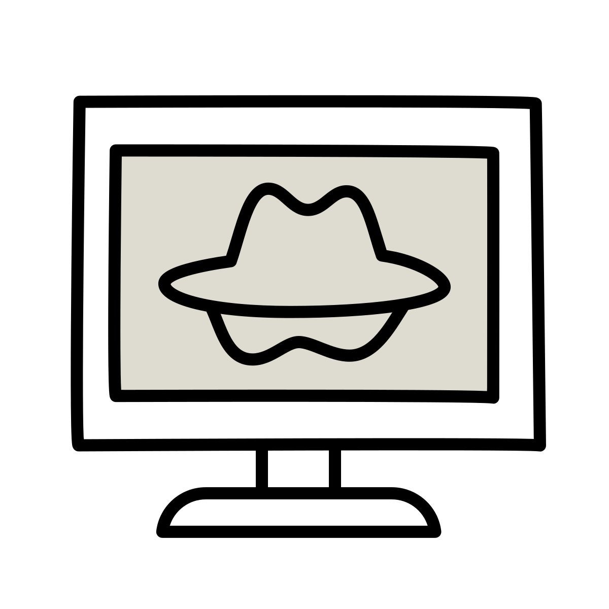 claude hand drawn style hacking icon