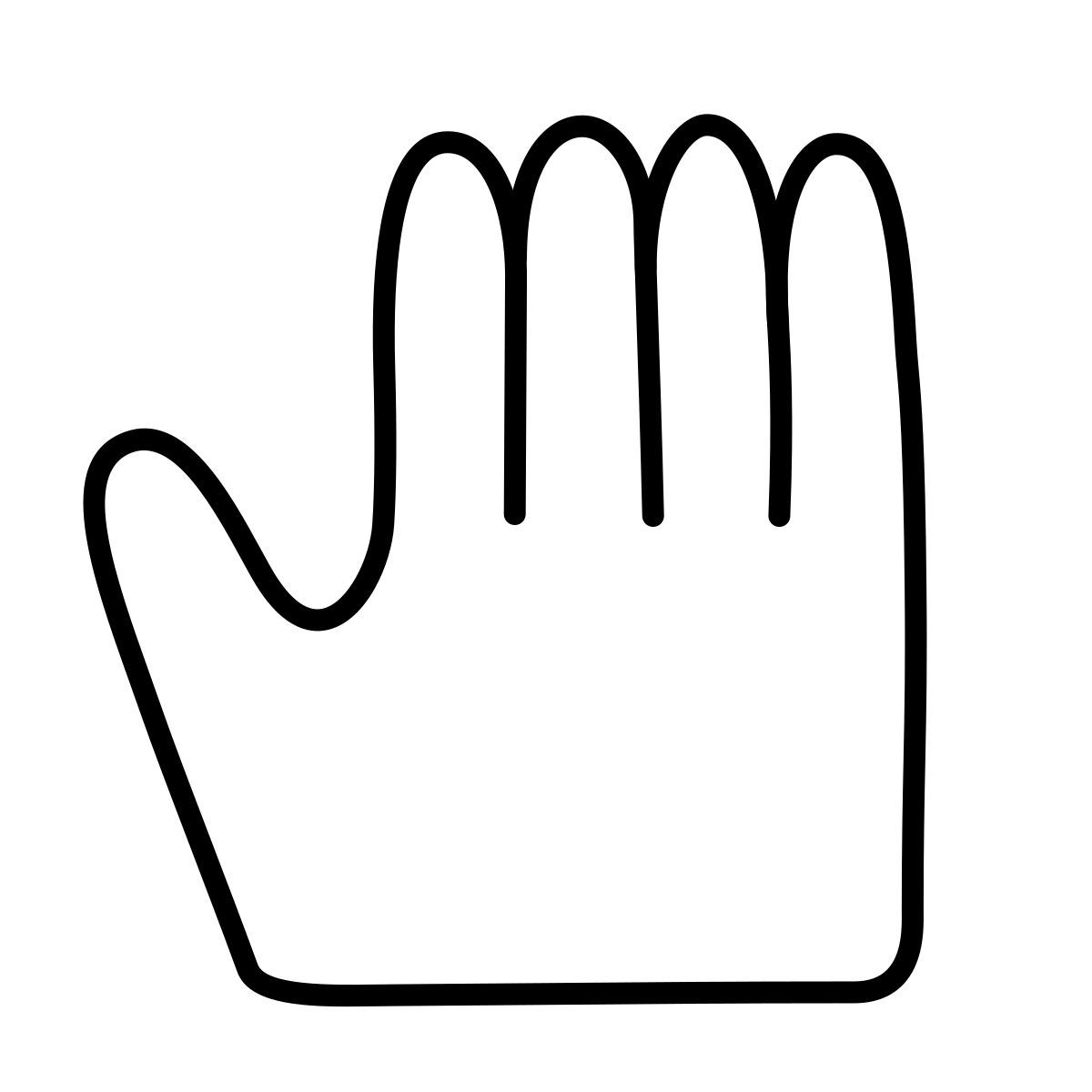 claude hand drawn style hand icon