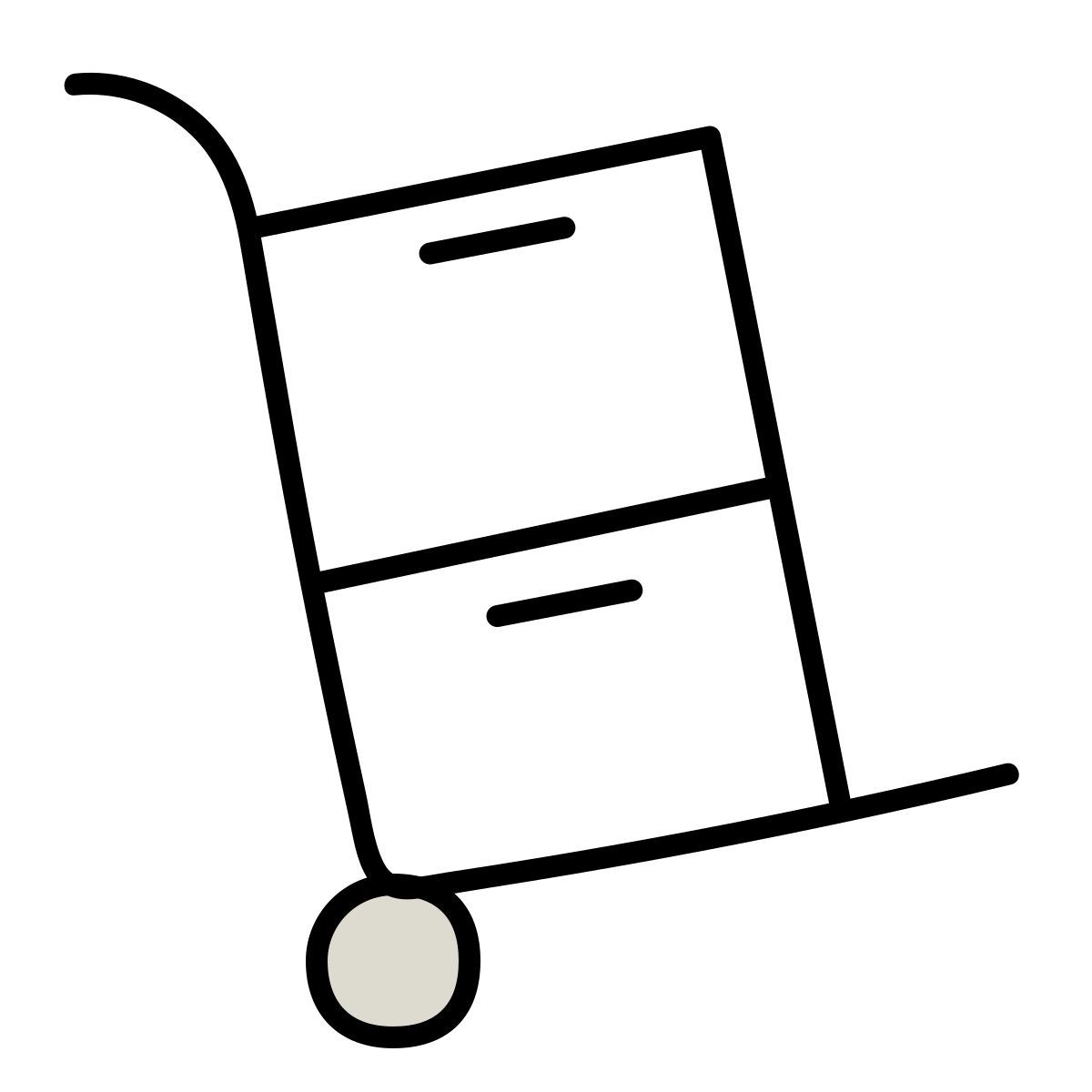 claude hand drawn Stil handwagen Icon