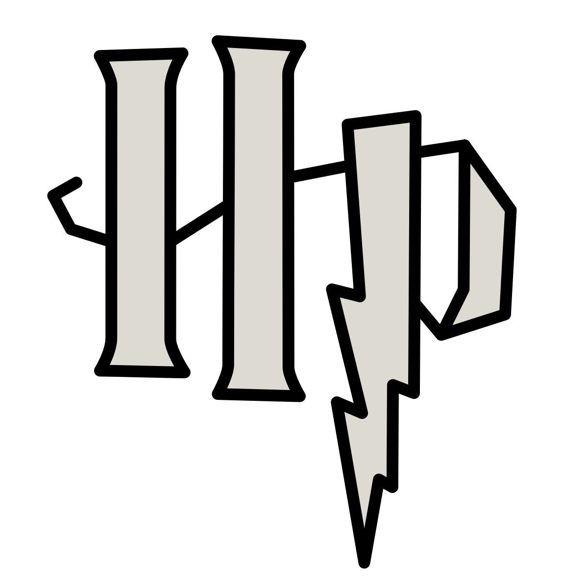 icono harry potter claude hand drawn estilo