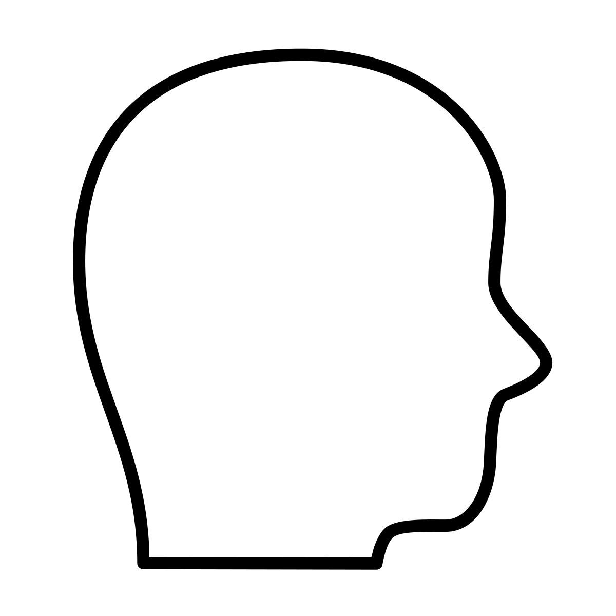 claude hand drawn Stil kopfprofil Icon