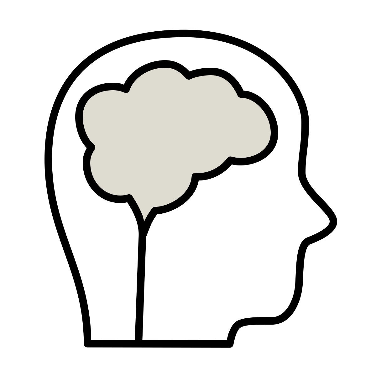 icono mente claude hand drawn estilo