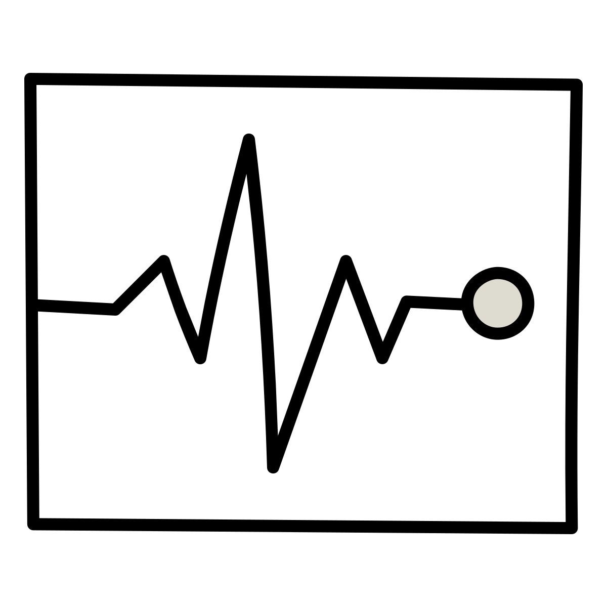 icona cardiofrequenzimetro claude hand drawn stile