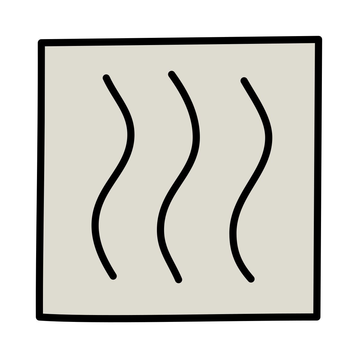 claude hand drawn Stil heizung Icon