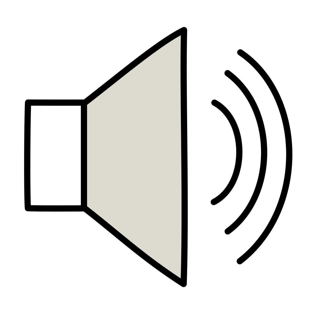 claude hand drawn style hohe lautstärke icon