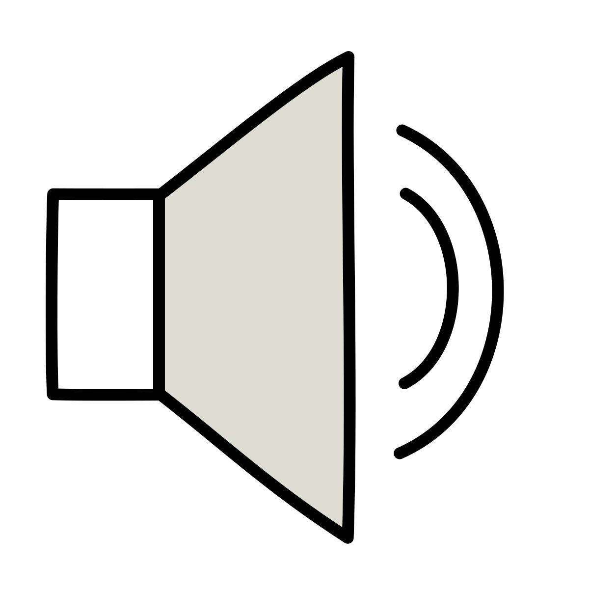 claude hand drawn style hohe lautstärke icon