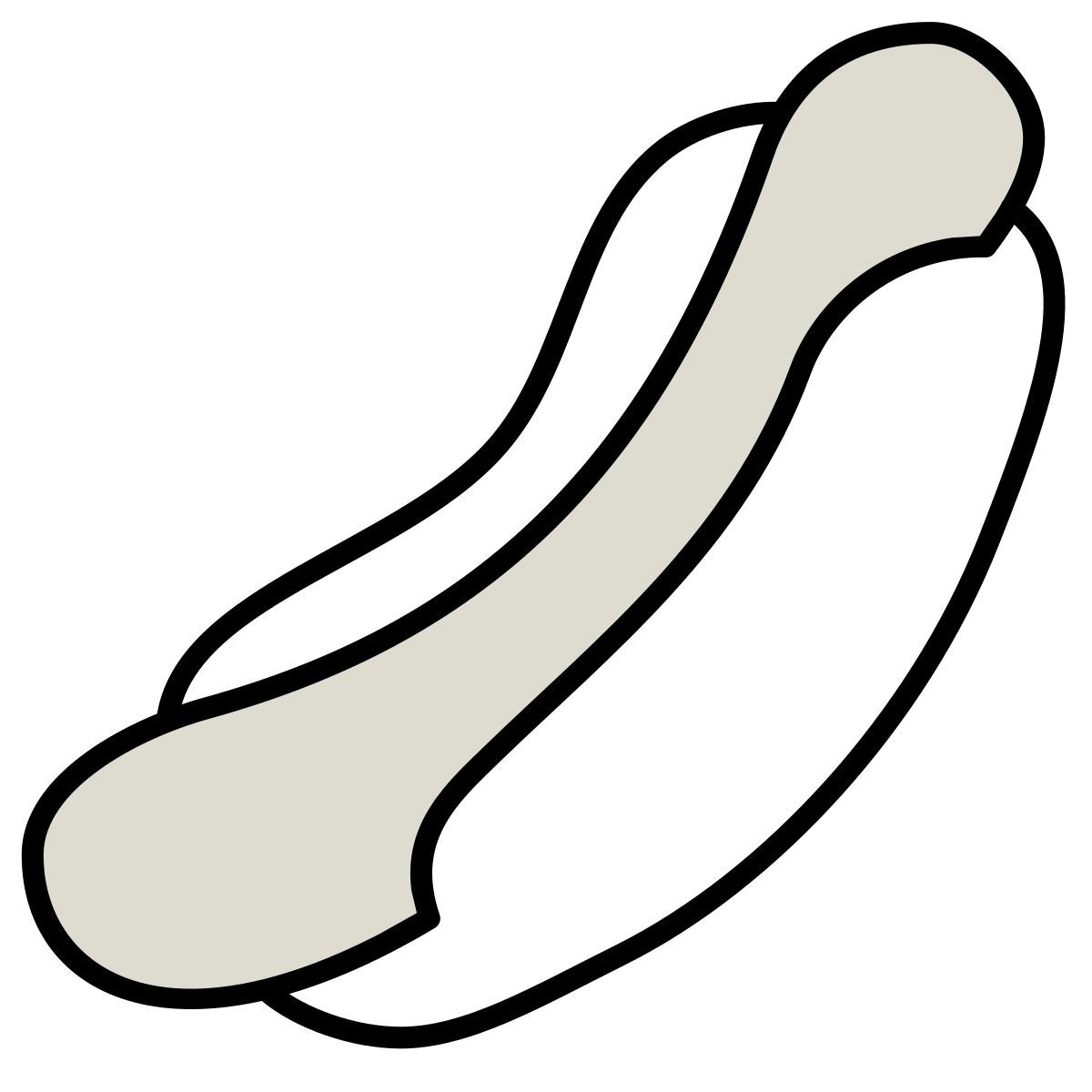 icona hot dog claude hand drawn stile
