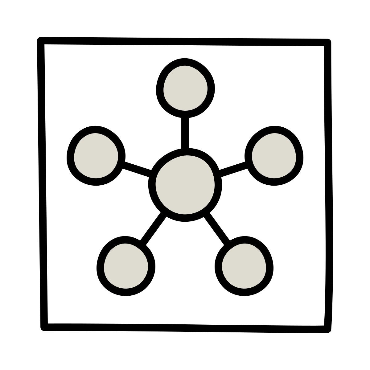 claude hand drawn style 枢纽 icon