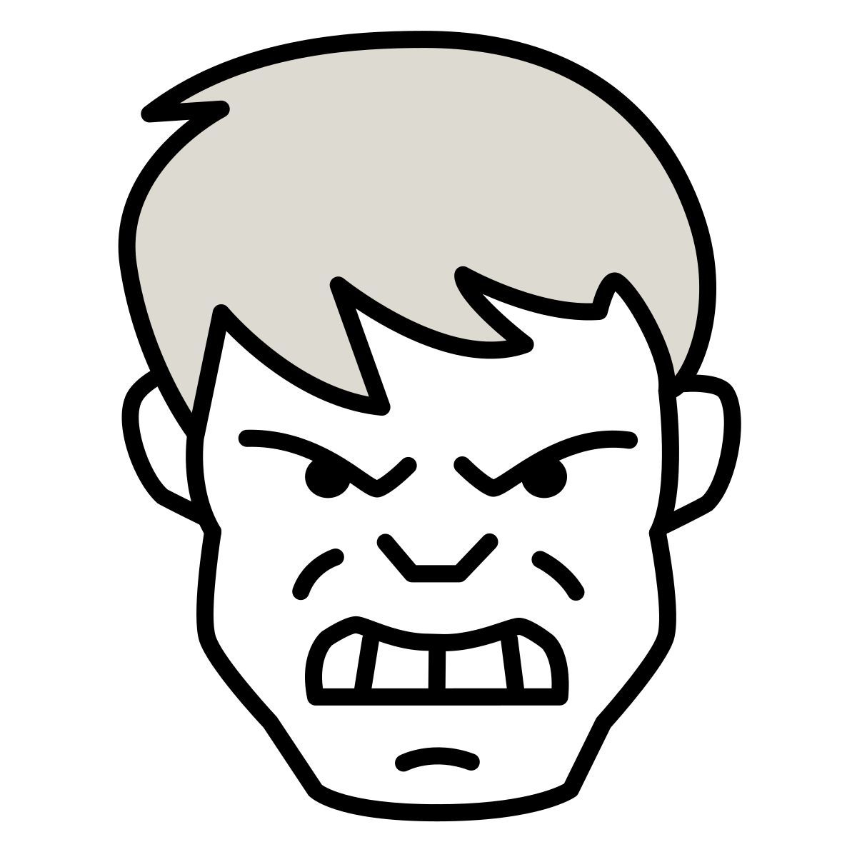 icona hulk claude hand drawn stile