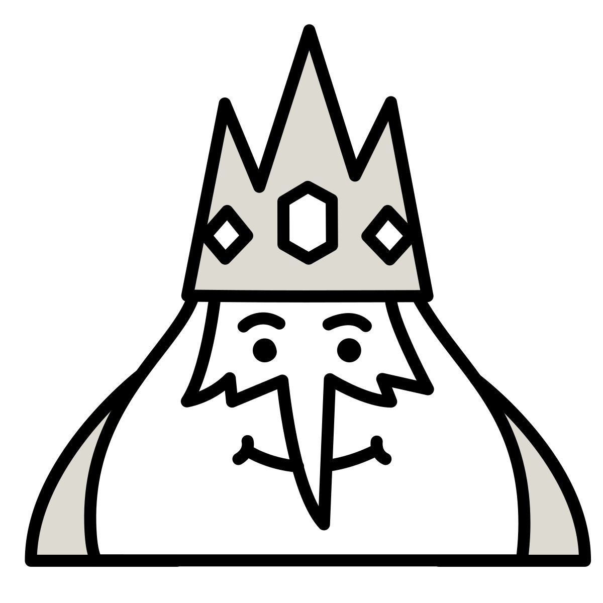 claude hand drawn 스타일 ice king 아이콘
