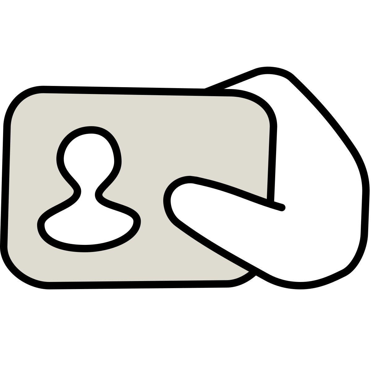 claude hand drawn Stil identitätsdiebstahl Icon