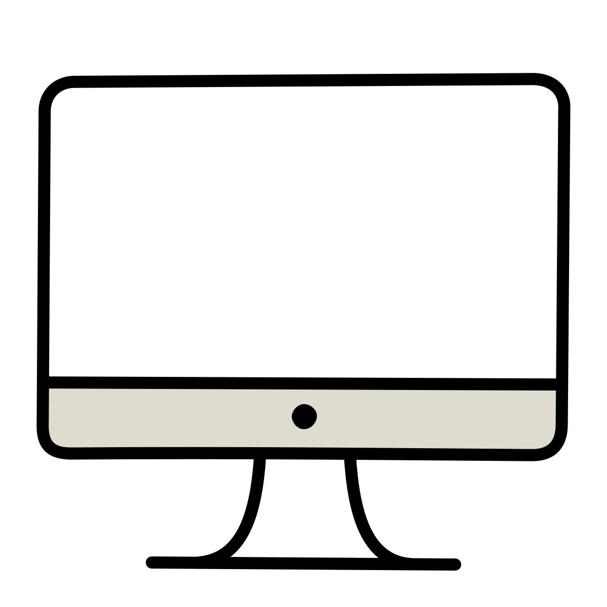 icon imac claude hand drawn estilo