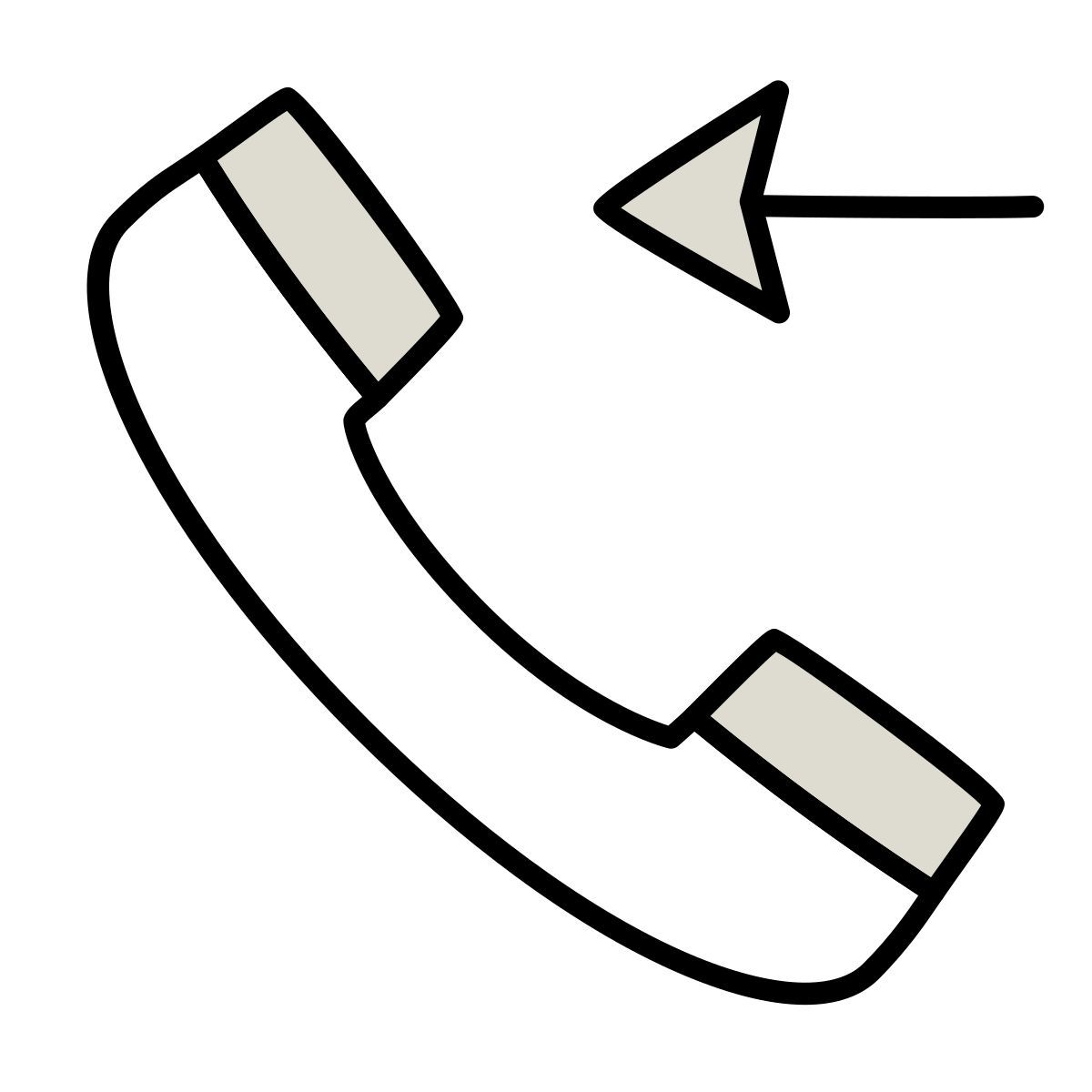 icono llamada entrante claude hand drawn estilo