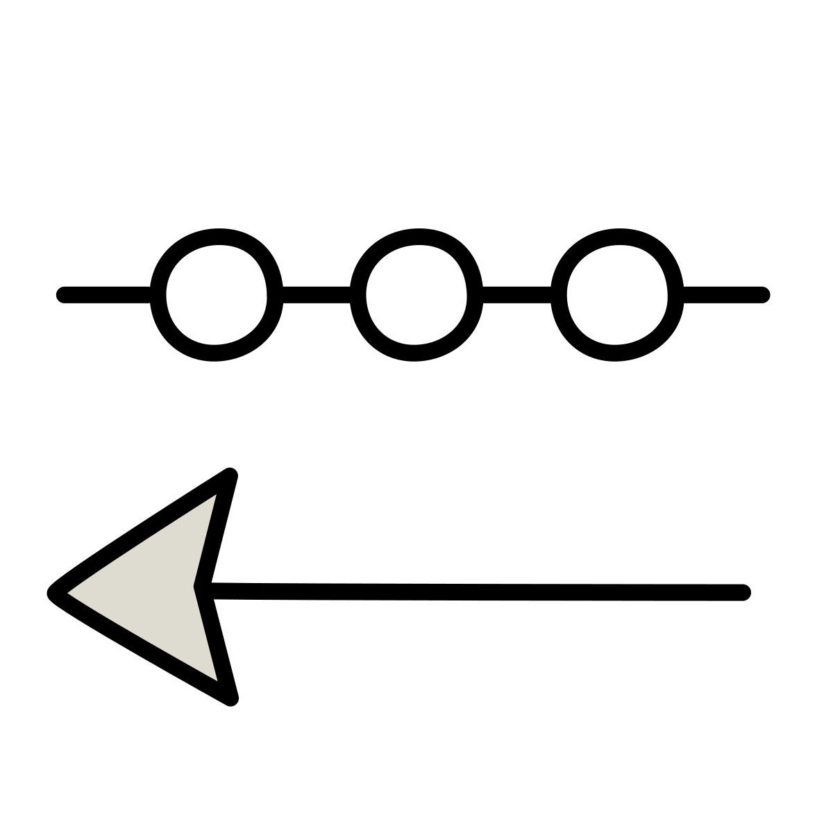 claude hand drawn style incoming data icon