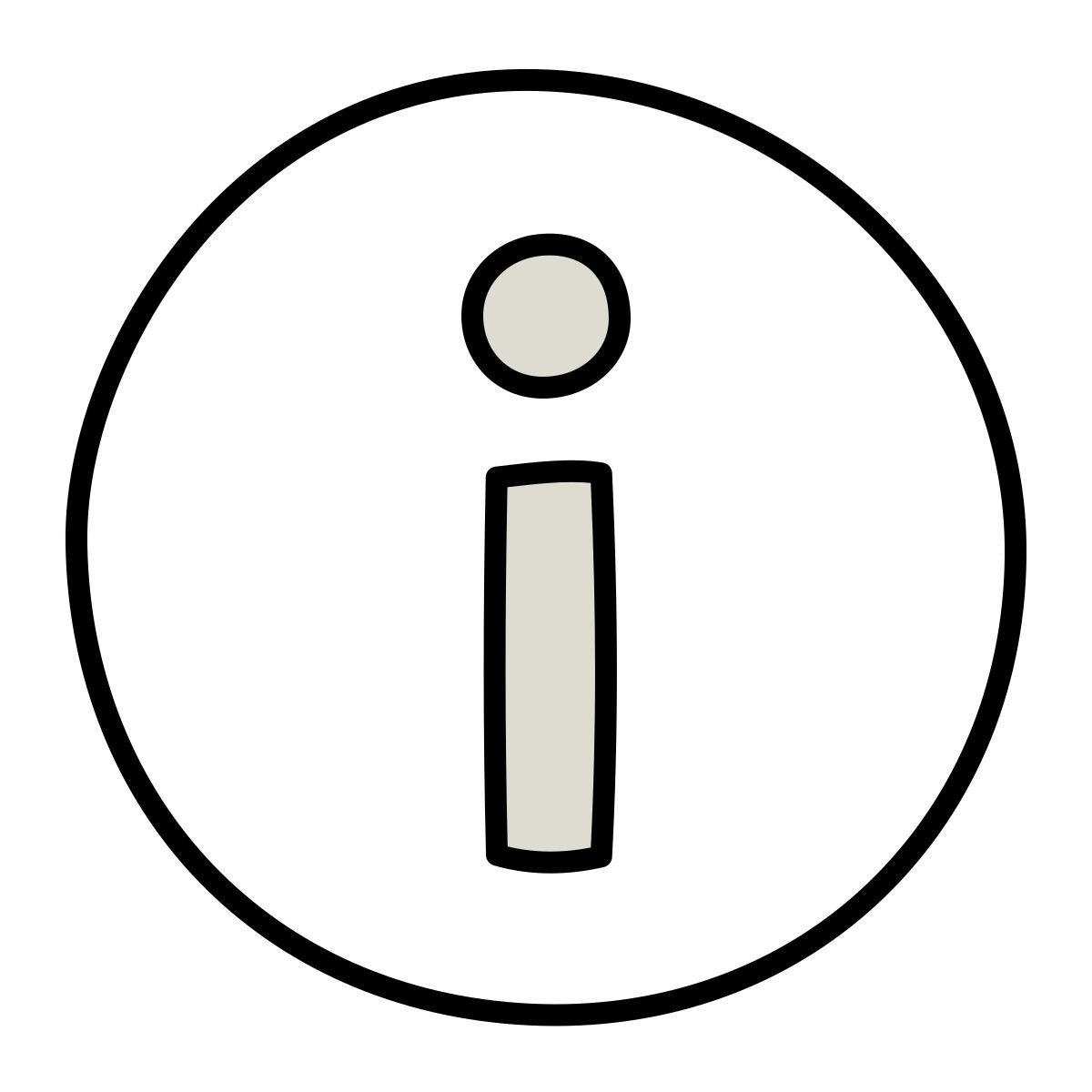 claude hand drawn style informazioni icon