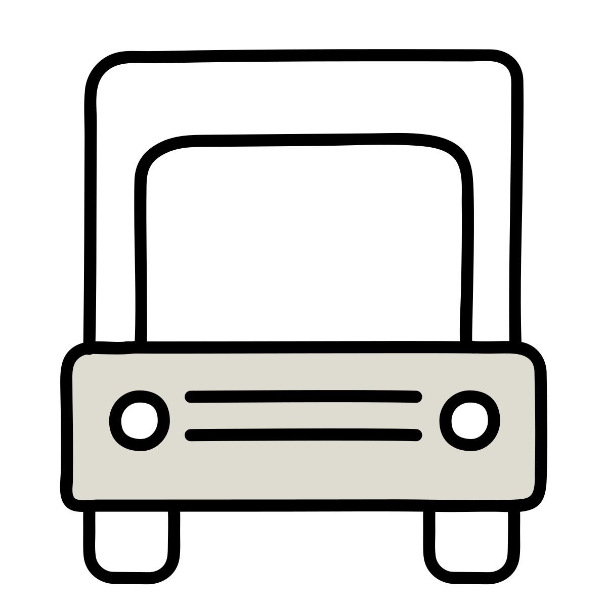 claude hand drawn Stil lastwagen Icon