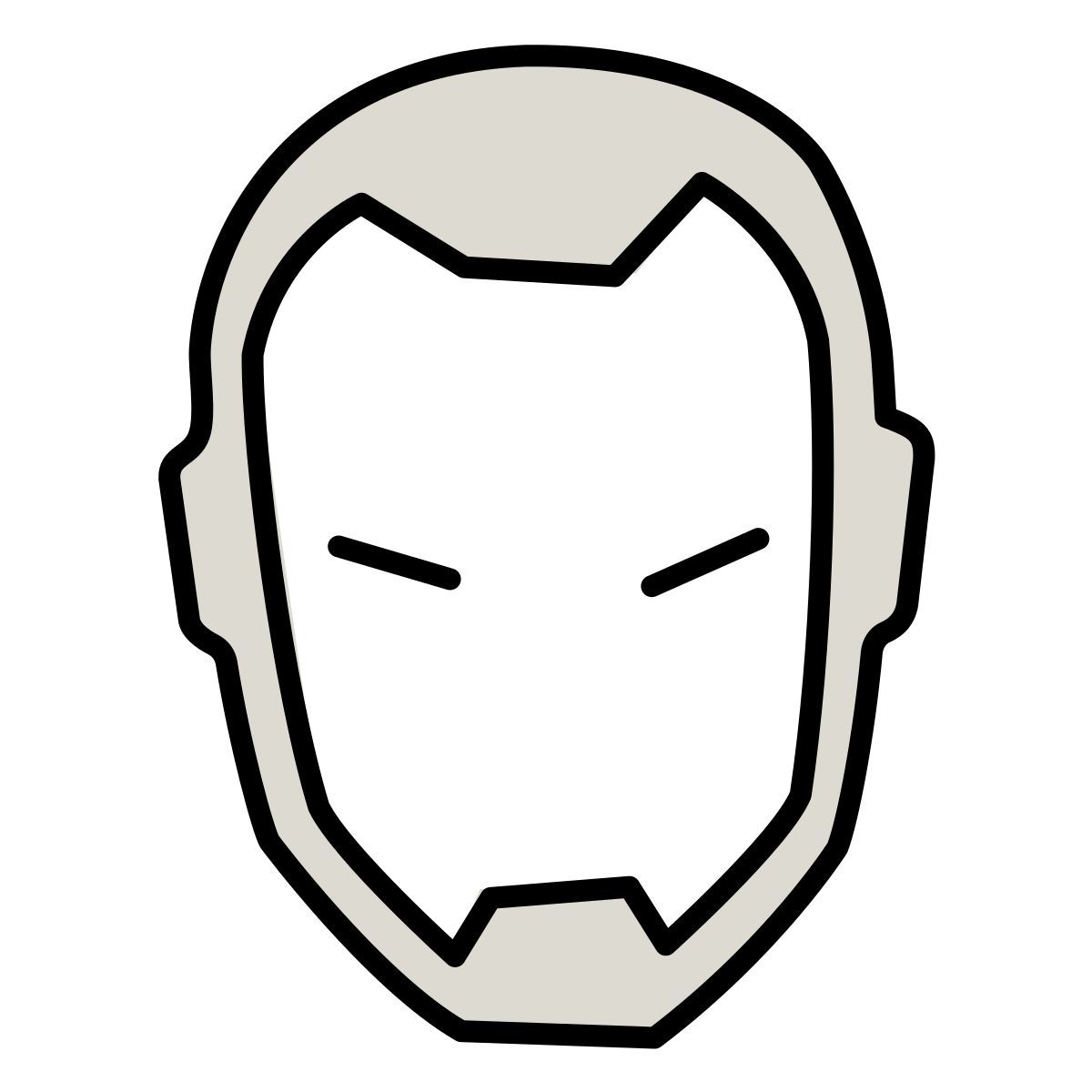 claude hand drawn 스타일 iron man 아이콘