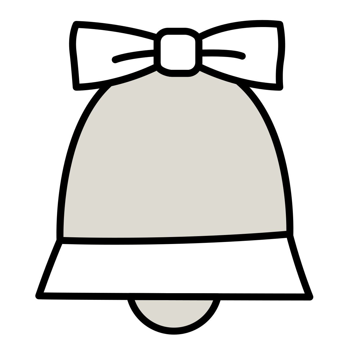 icône cloche de noël claude hand drawn style