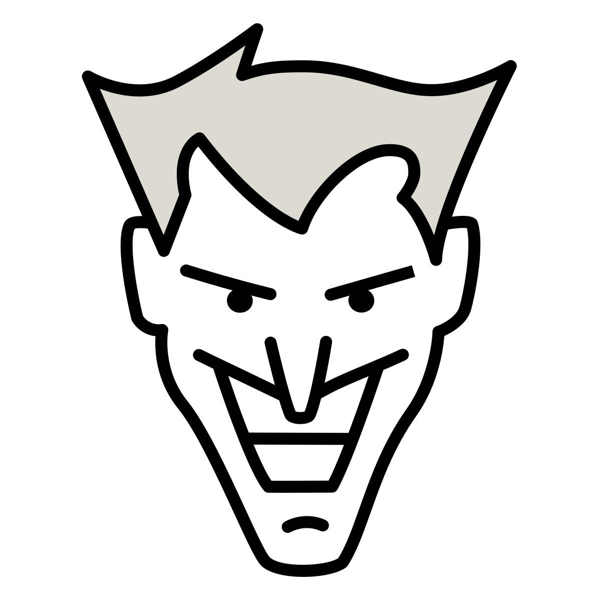 claude hand drawn 스타일 joker dc 아이콘