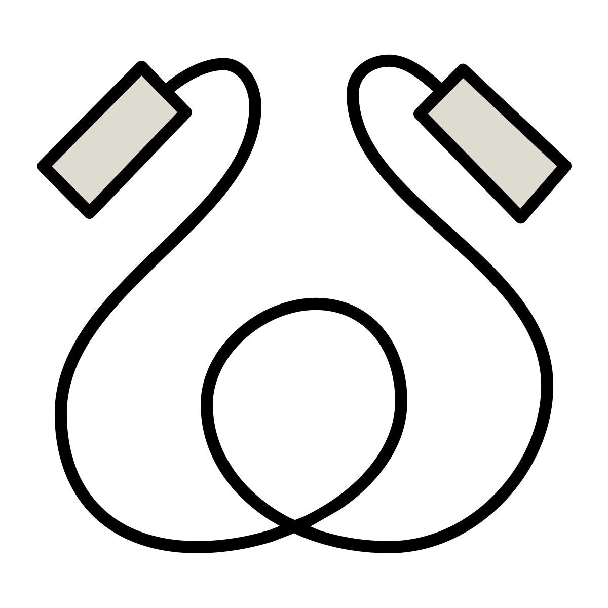 claude hand drawn Stil springseil Icon