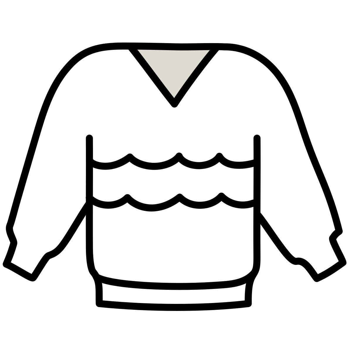 claude hand drawn style jumper icon