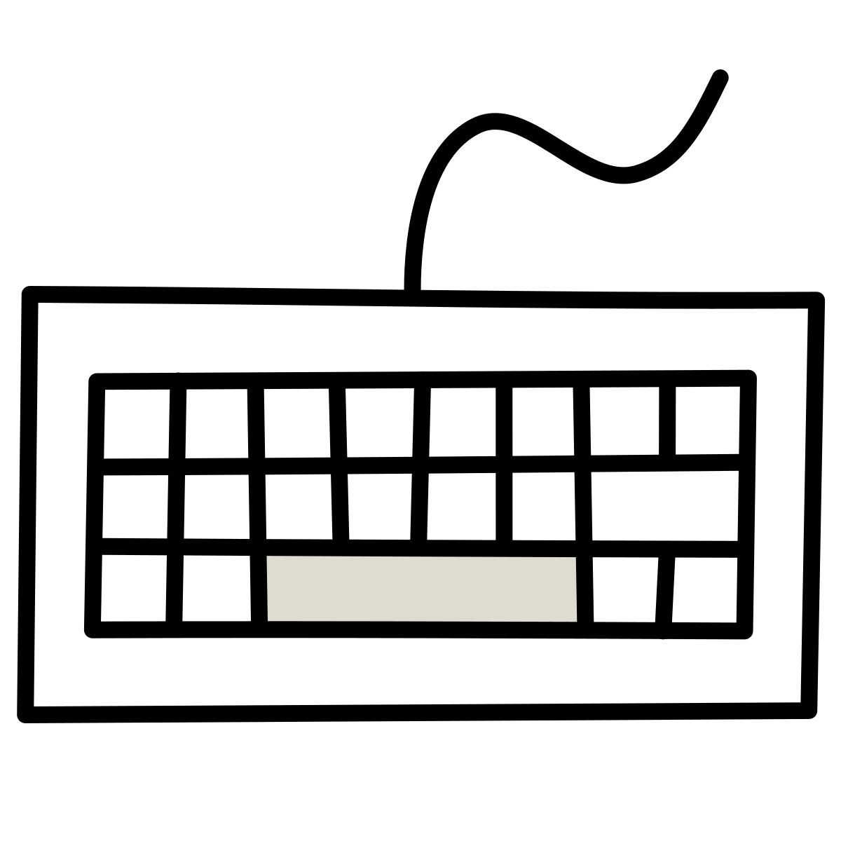 icono teclado claude hand drawn estilo
