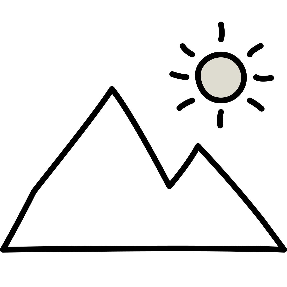claude hand drawn style landschaft icon