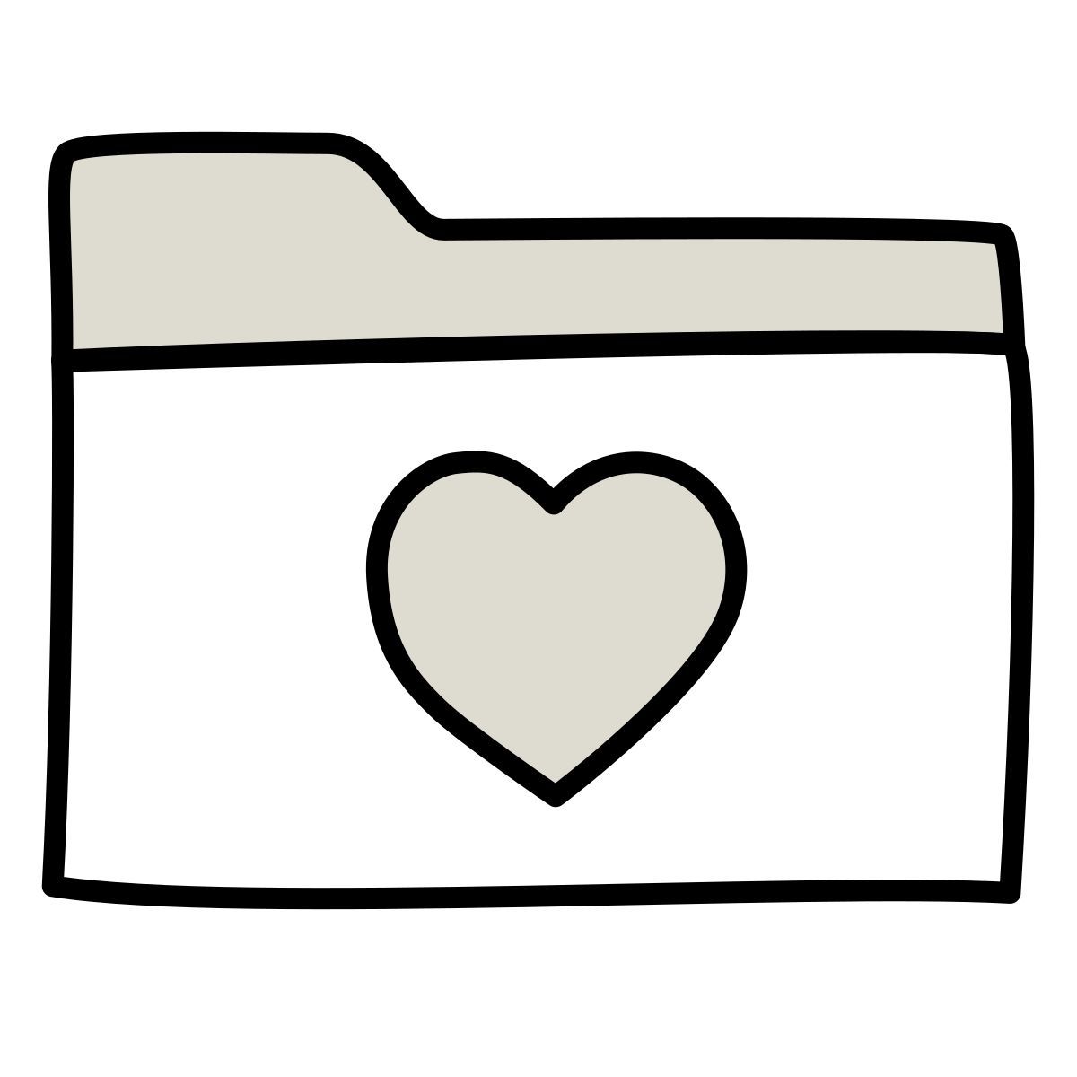 claude hand drawn style favorite folder icon