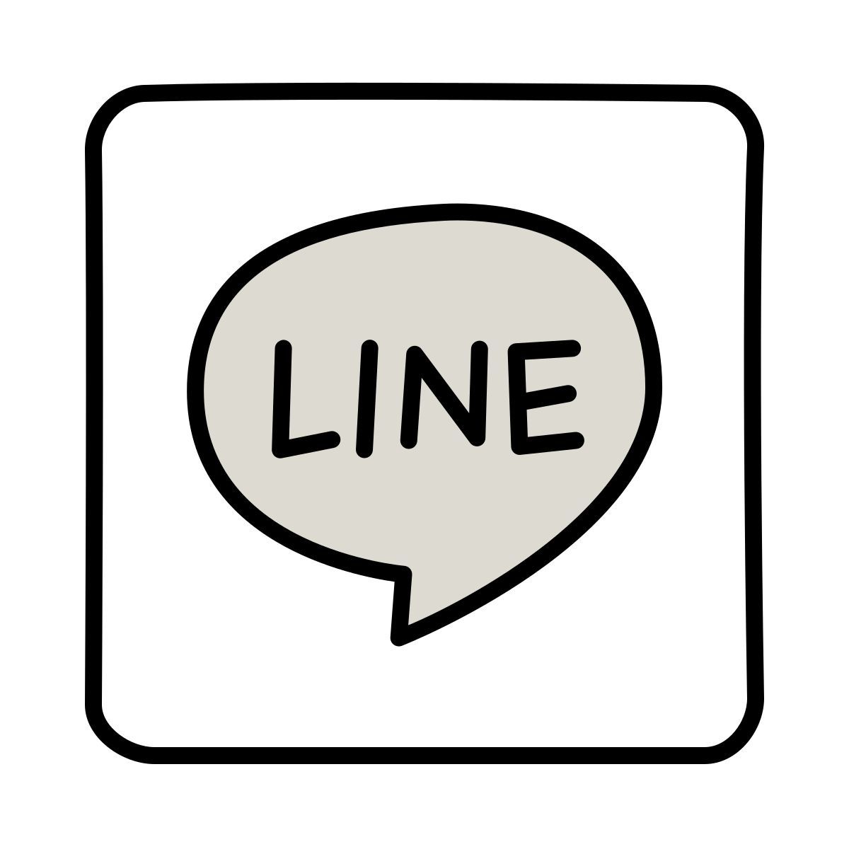 claude hand drawn style line me icon