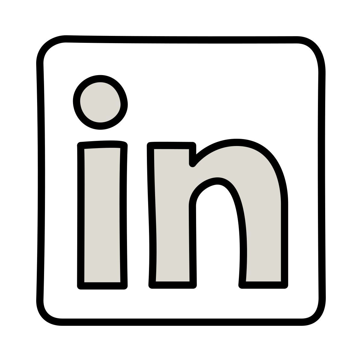 claude hand drawn style linkedin icon