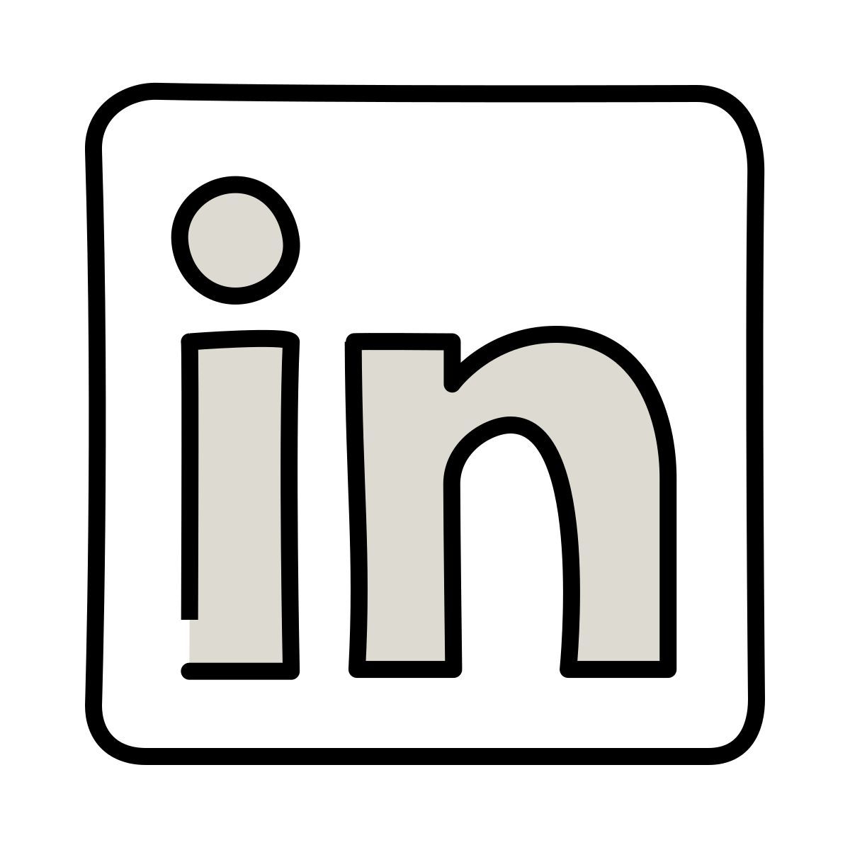 claude hand drawn style linkedin icon