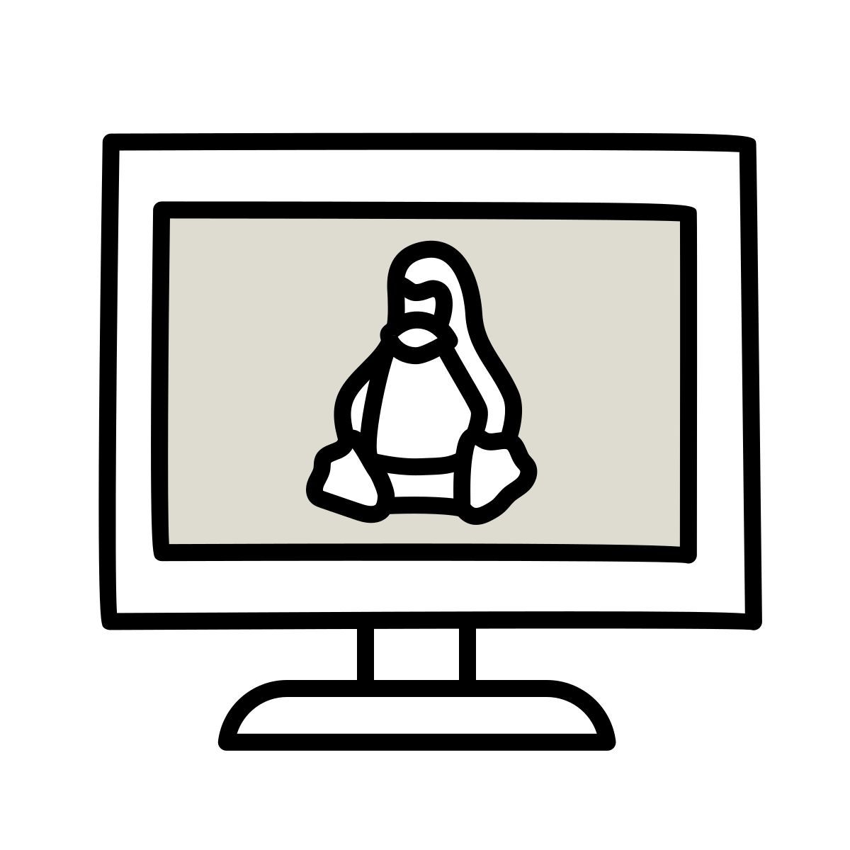 icona client linux claude hand drawn stile