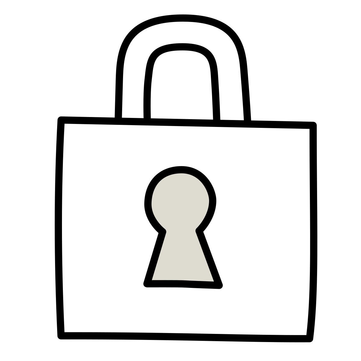 claude hand drawn style bloquear icon