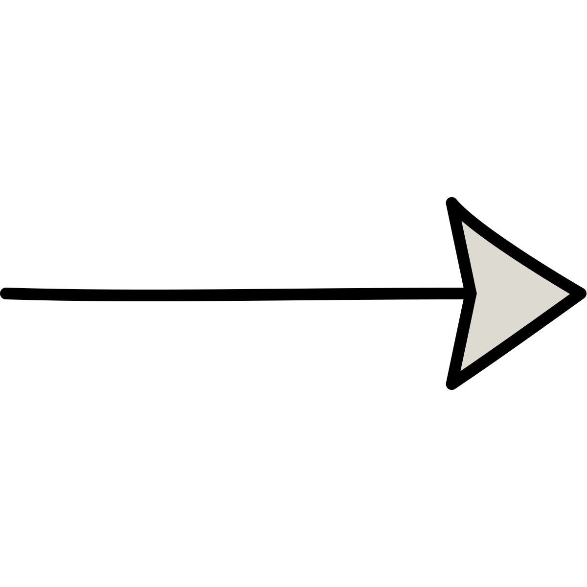 claude hand drawn style right arrow icon