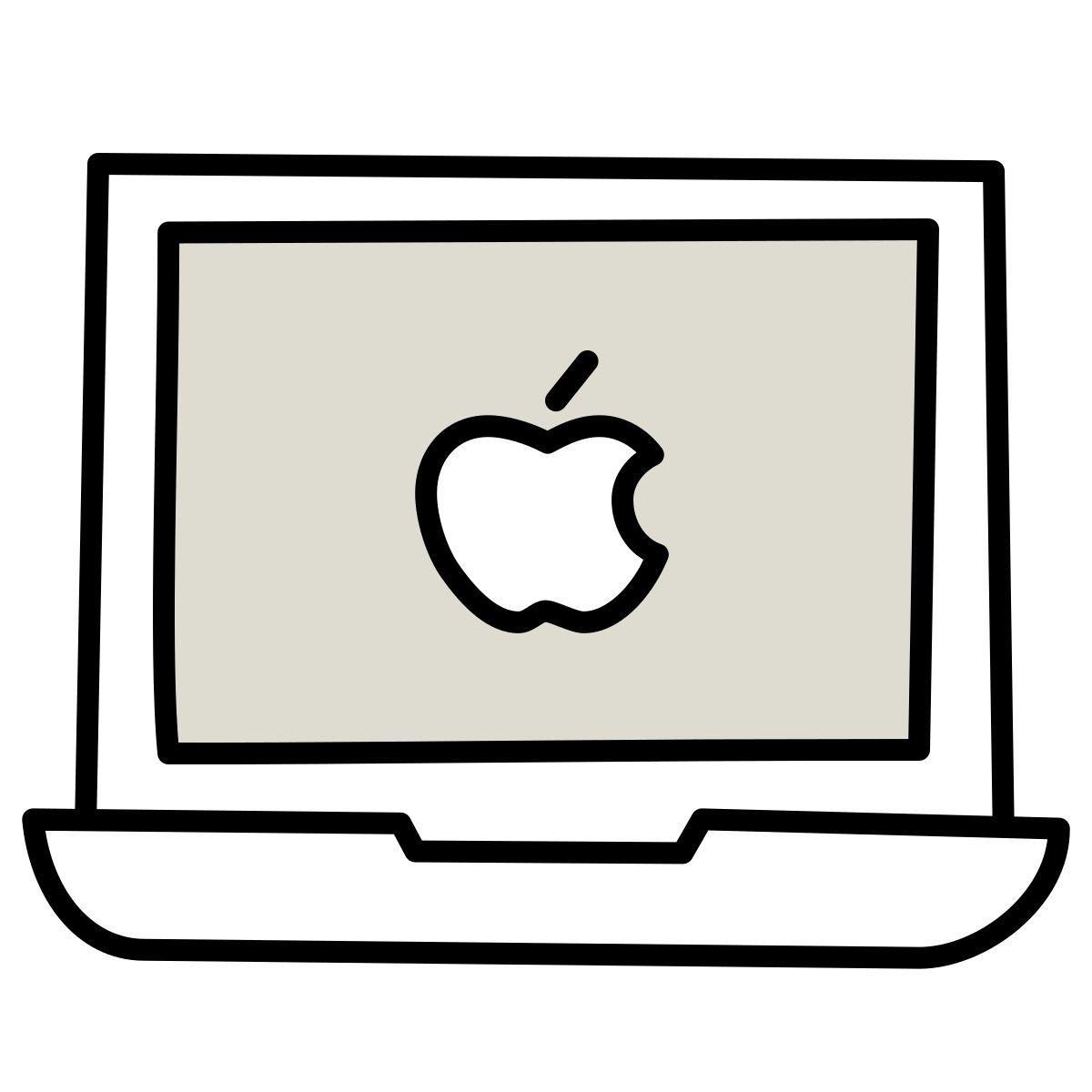 icona macbook claude hand drawn stile