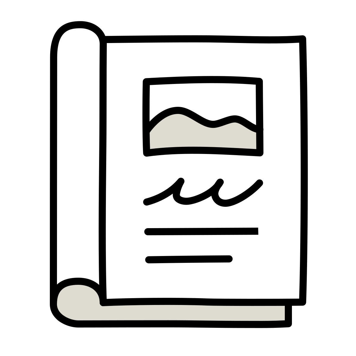 claude hand drawn style magazine icon