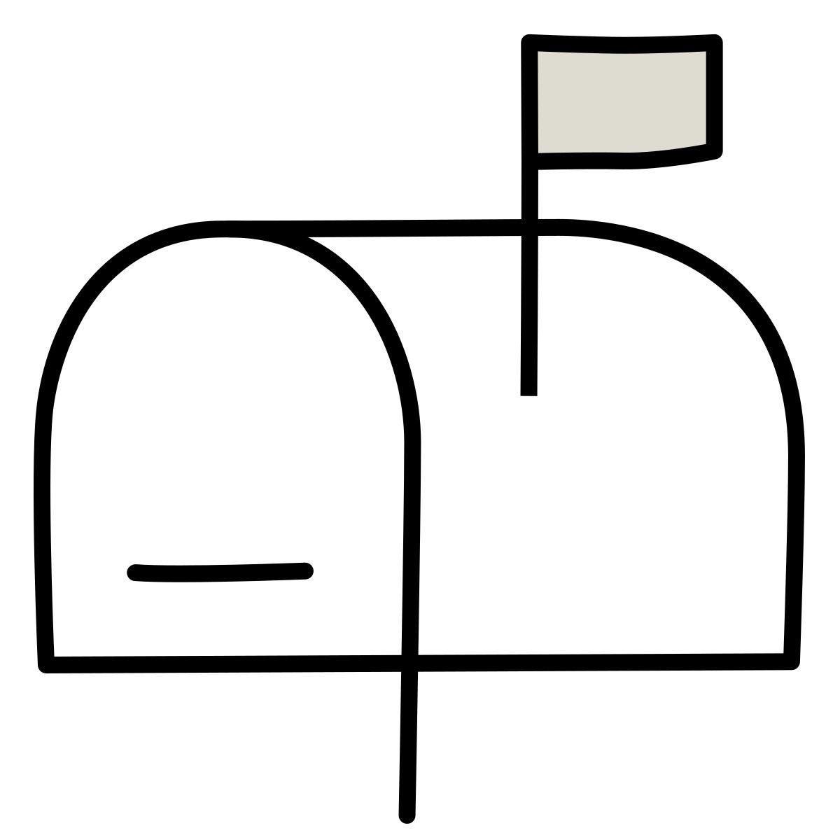 claude hand drawn style 폐쇄 신고 업 사서함 icon