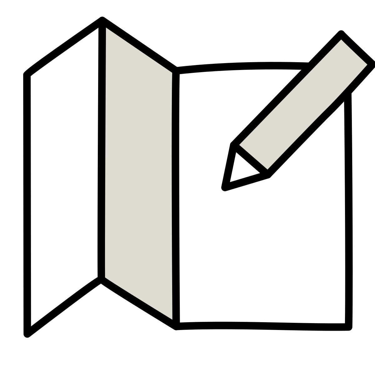 icon edición de mapas claude hand drawn estilo