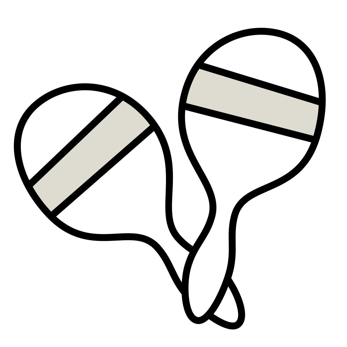 claude hand drawn Stil maracas Icon