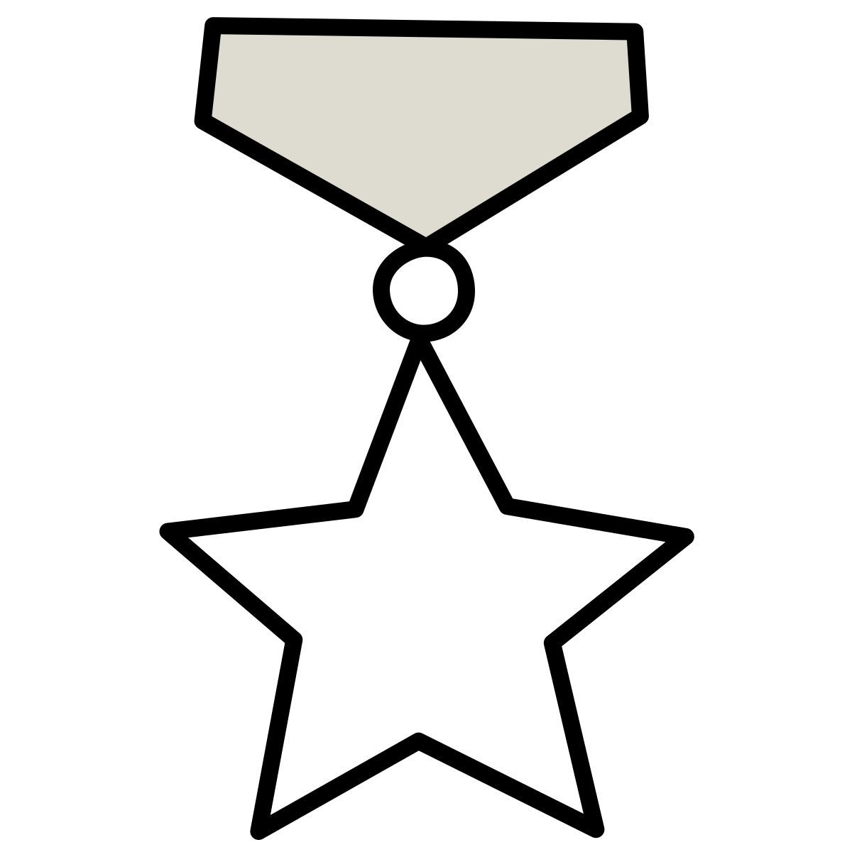 icona medal claude hand drawn stile