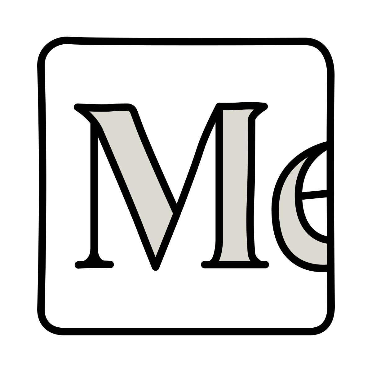 claude hand drawn style moyen nouveau icon