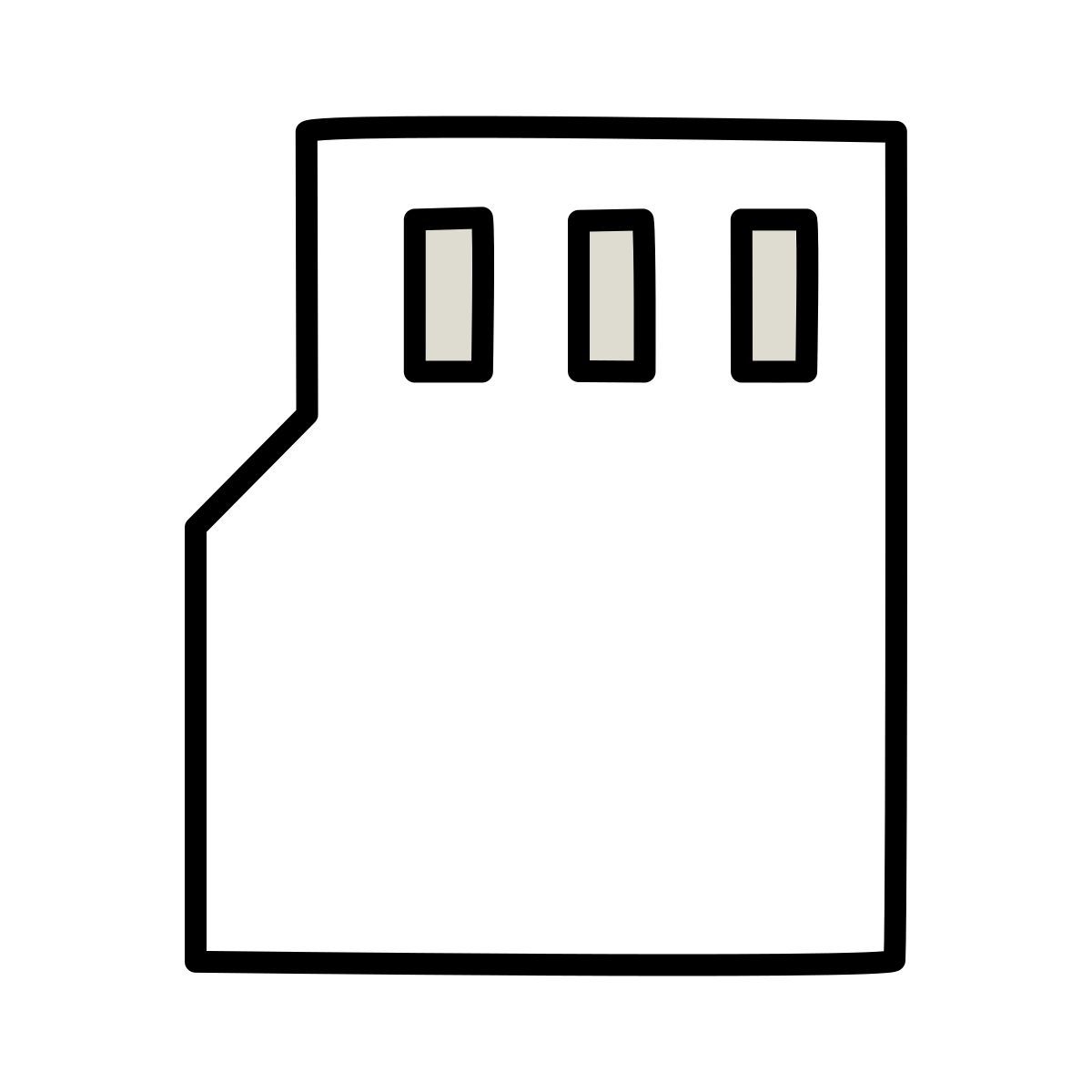 claude hand drawn style micro sd icon