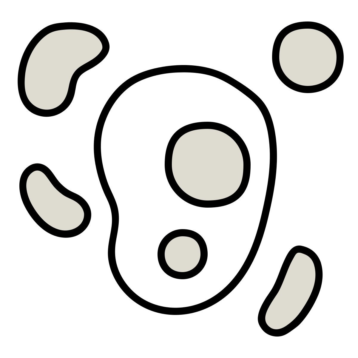 claude hand drawn Stil mikroorganismen Icon