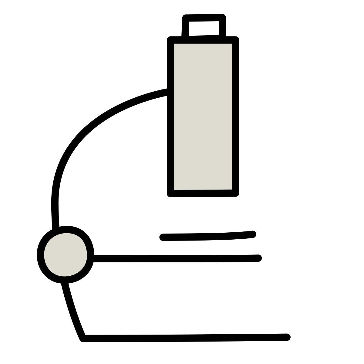 claude hand drawn style microscope icon